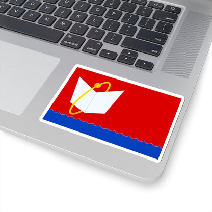 Flag of Fryazino Moscow oblast (Russia) STICKER Vinyl Kiss-Cut Decal