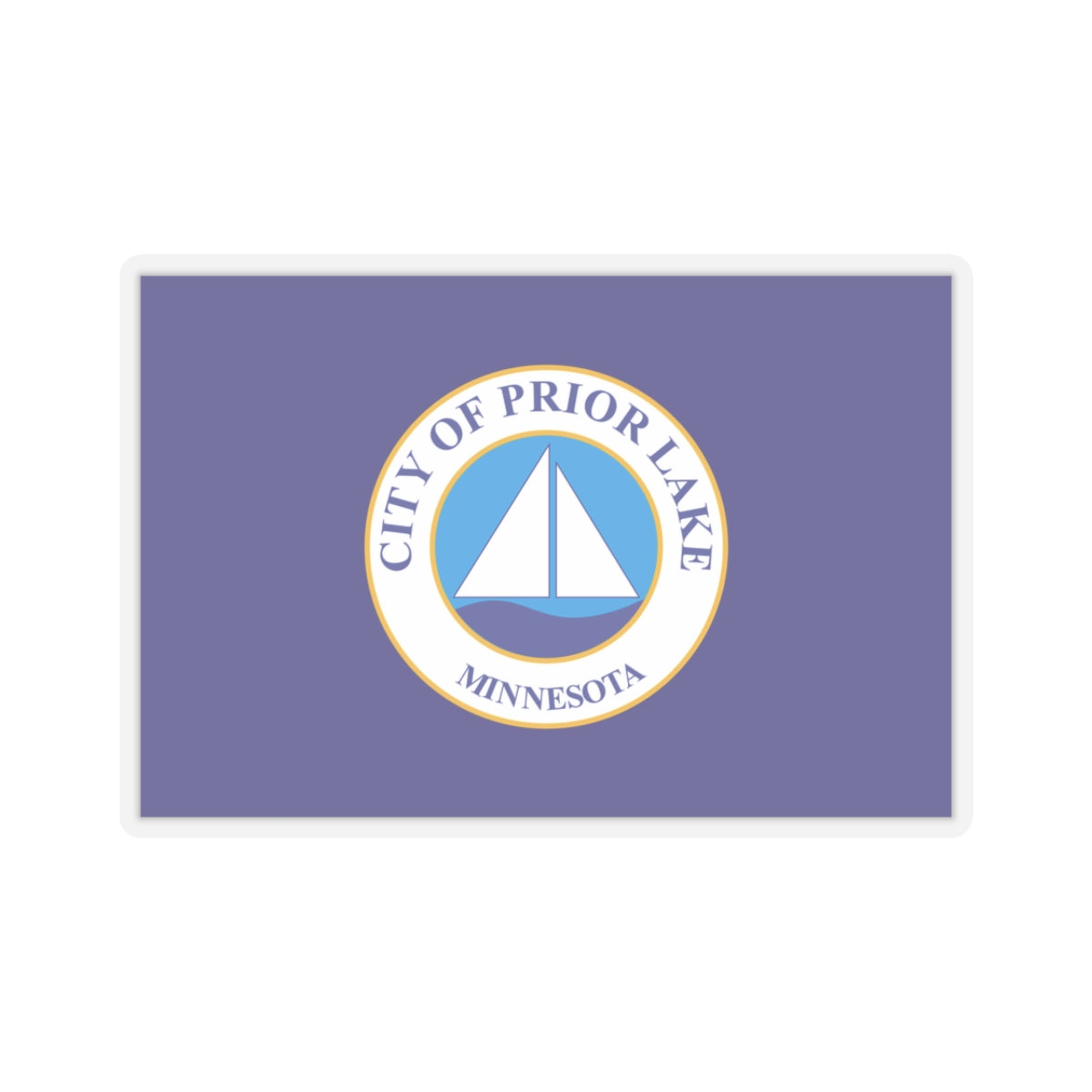 Flag of Prior Lake, Minnesota - STICKER Vinyl Kiss-Cut Decal