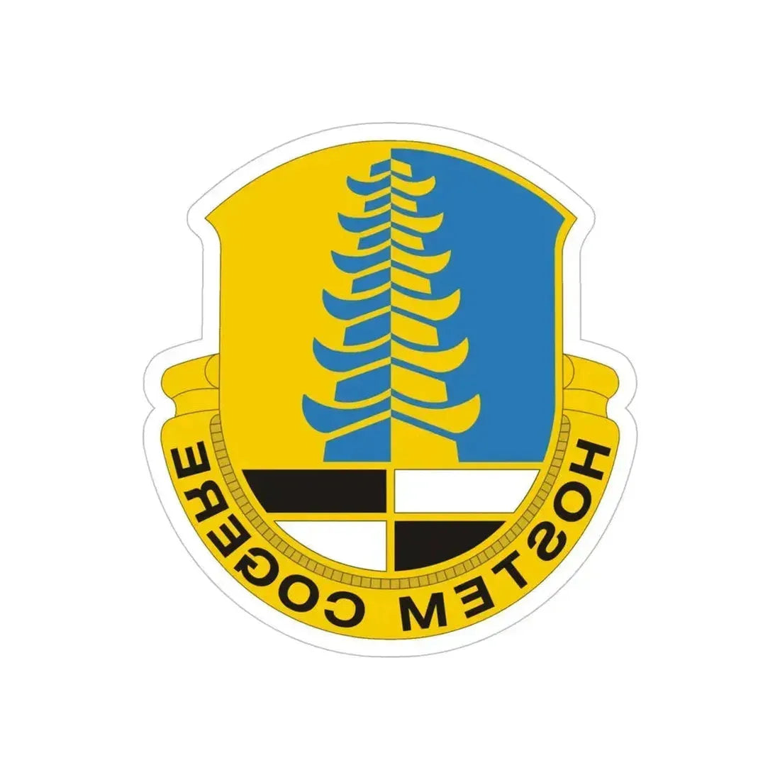 319th Military Intelligence Battalion 2 (U.S. Army) REVERSE PRINT Transparent Die-Cut STICKER 6 Inch Die-Cut Transparent - The Sticker Space