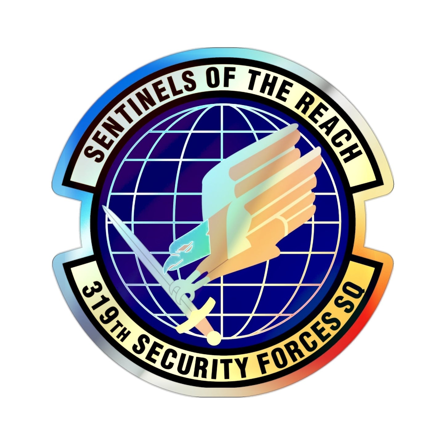 319th Security Forces Squadron (U.S. Air Force) Holographic STICKER Die-Cut Vinyl Decal-2 Inch-The Sticker Space