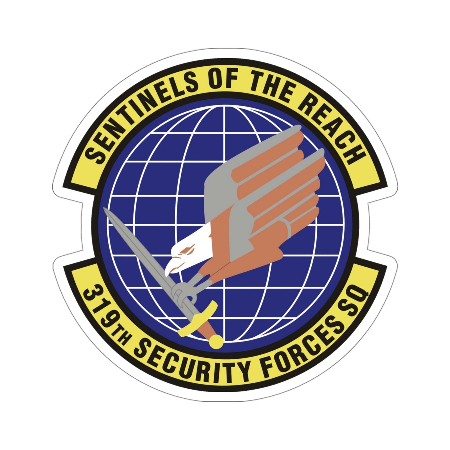 319th Security Forces Squadron (U.S. Air Force) STICKER Vinyl Die-Cut Decal-4 Inch-The Sticker Space