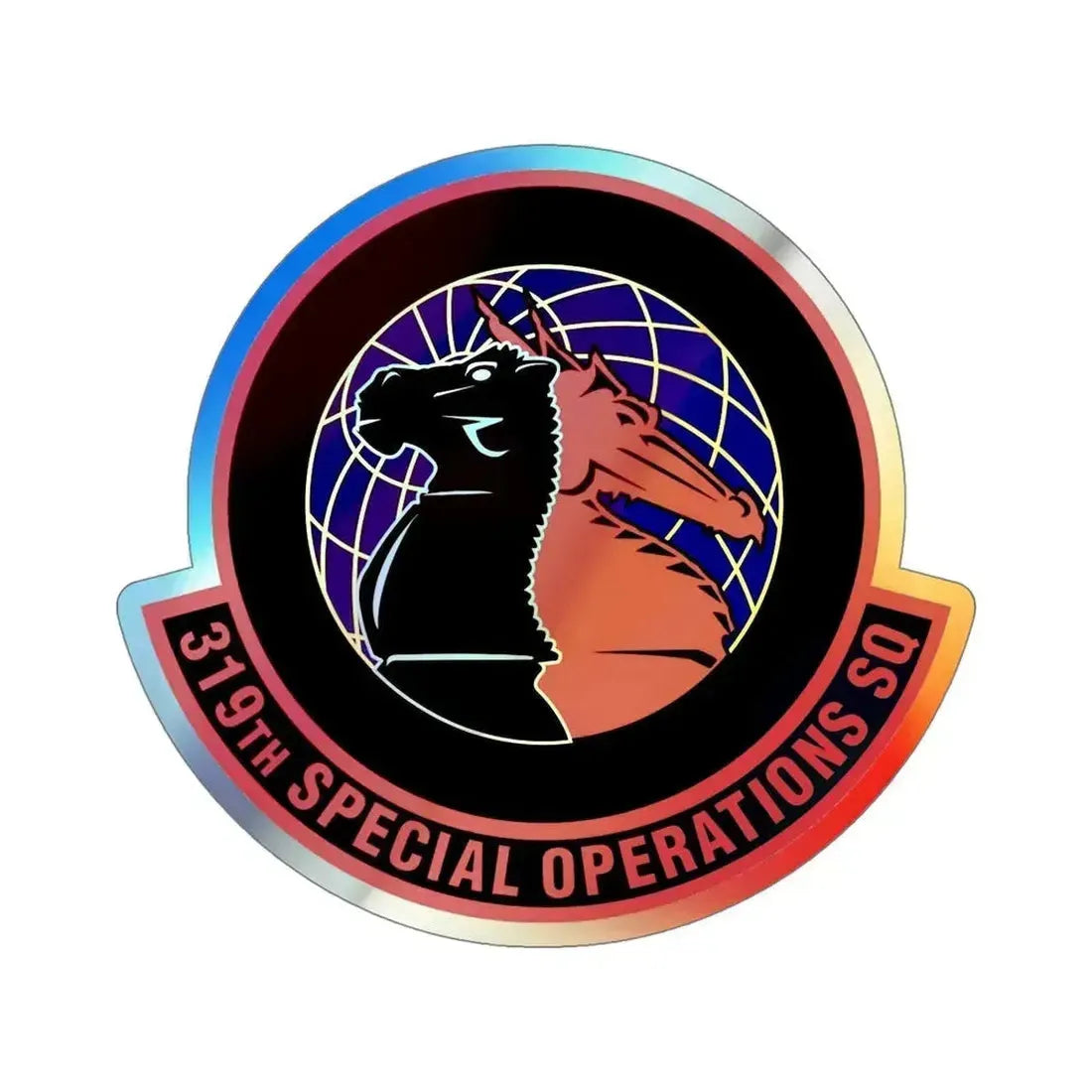 319th Special Operations Squadron (U.S. Air Force) Holographic STICKER Die-Cut Vinyl Decal 5 Inch Holographic - The Sticker Space