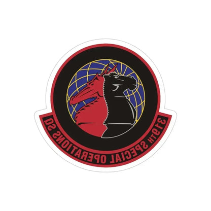 319th Special Operations Squadron (U.S. Air Force) REVERSE PRINT Transparent Die-Cut STICKER 5 Inch Die-Cut Transparent - The Sticker Space