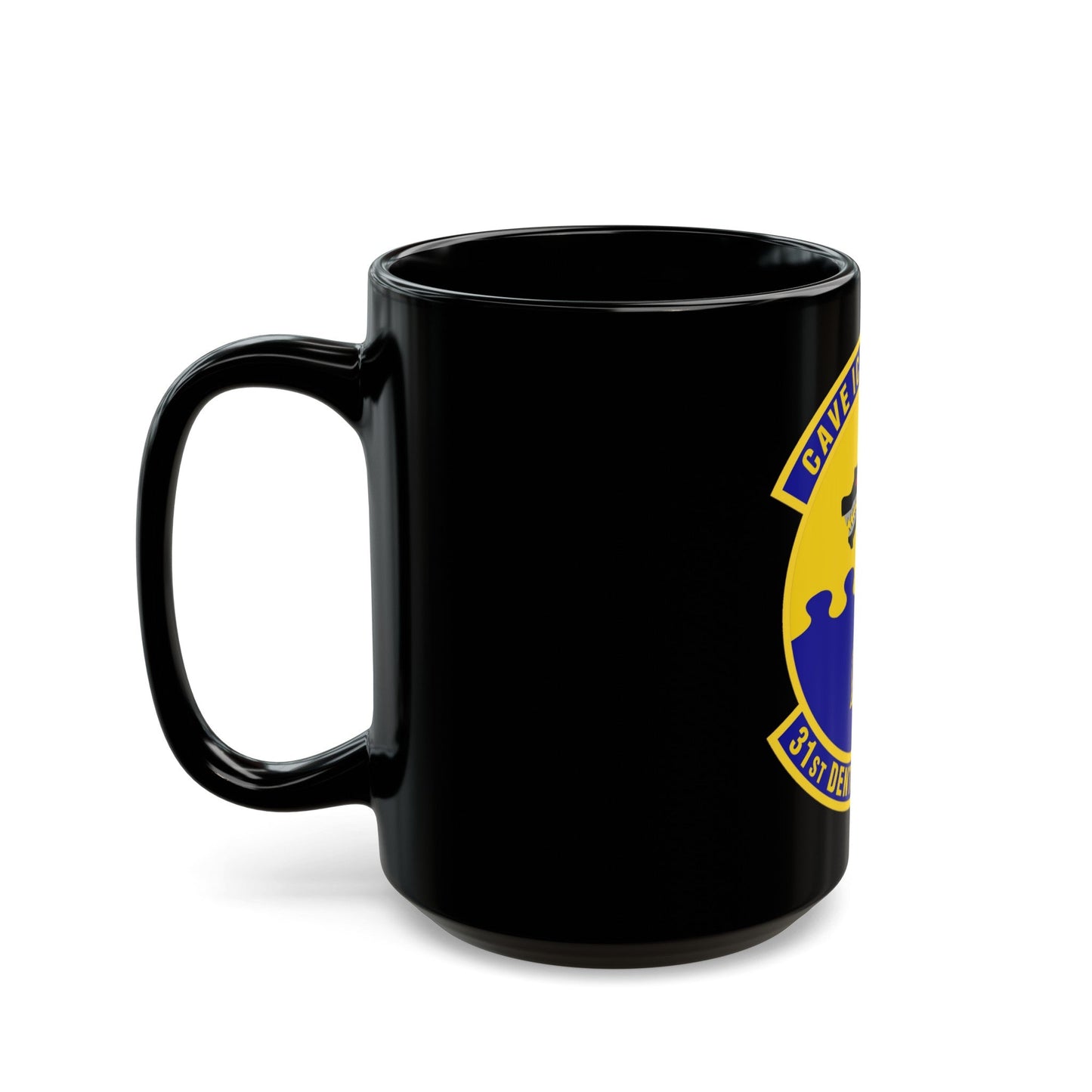 31st Dental Squadron (U.S. Air Force) Black Coffee Mug-The Sticker Space