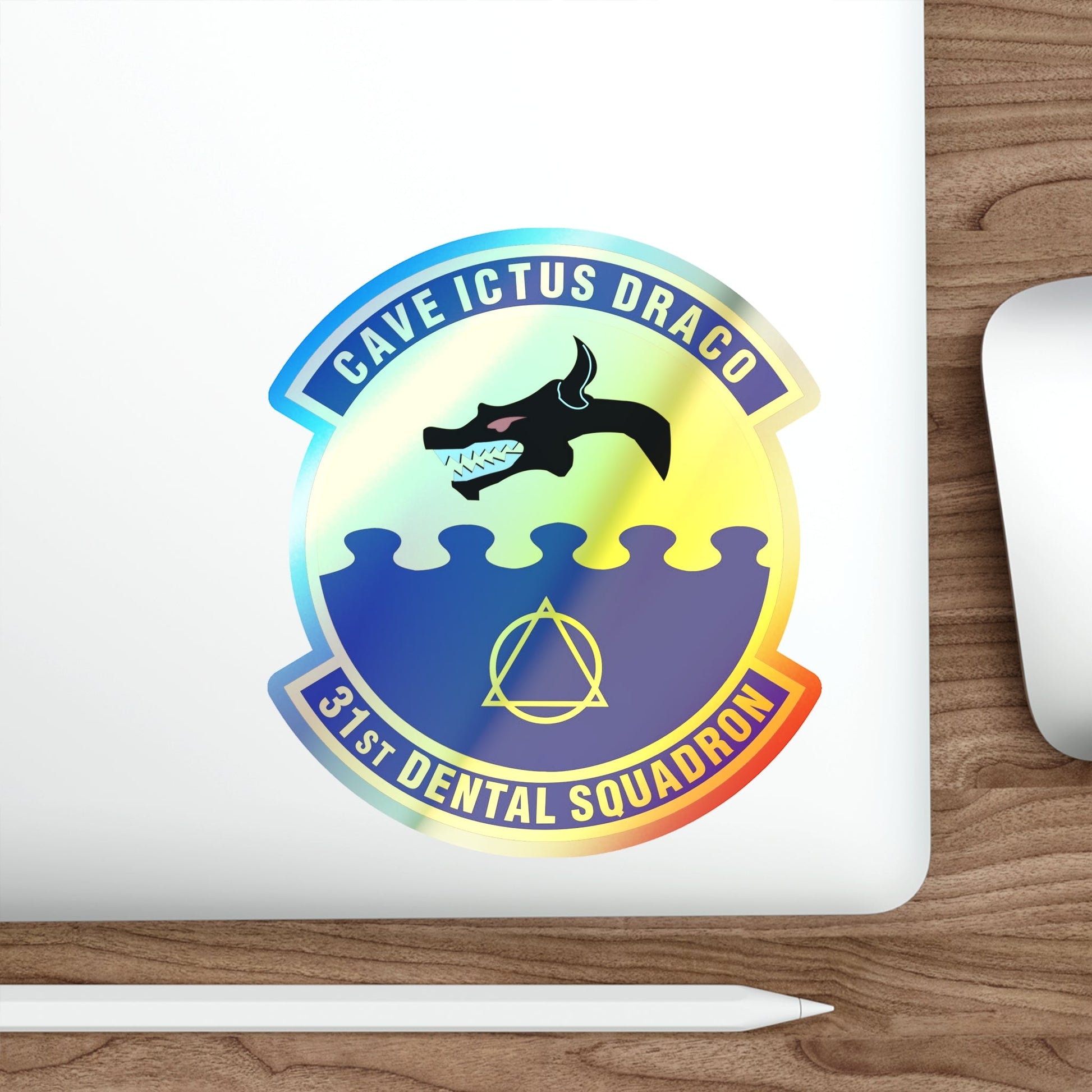 31st Dental Squadron (U.S. Air Force) Holographic STICKER Die-Cut Vinyl Decal-The Sticker Space