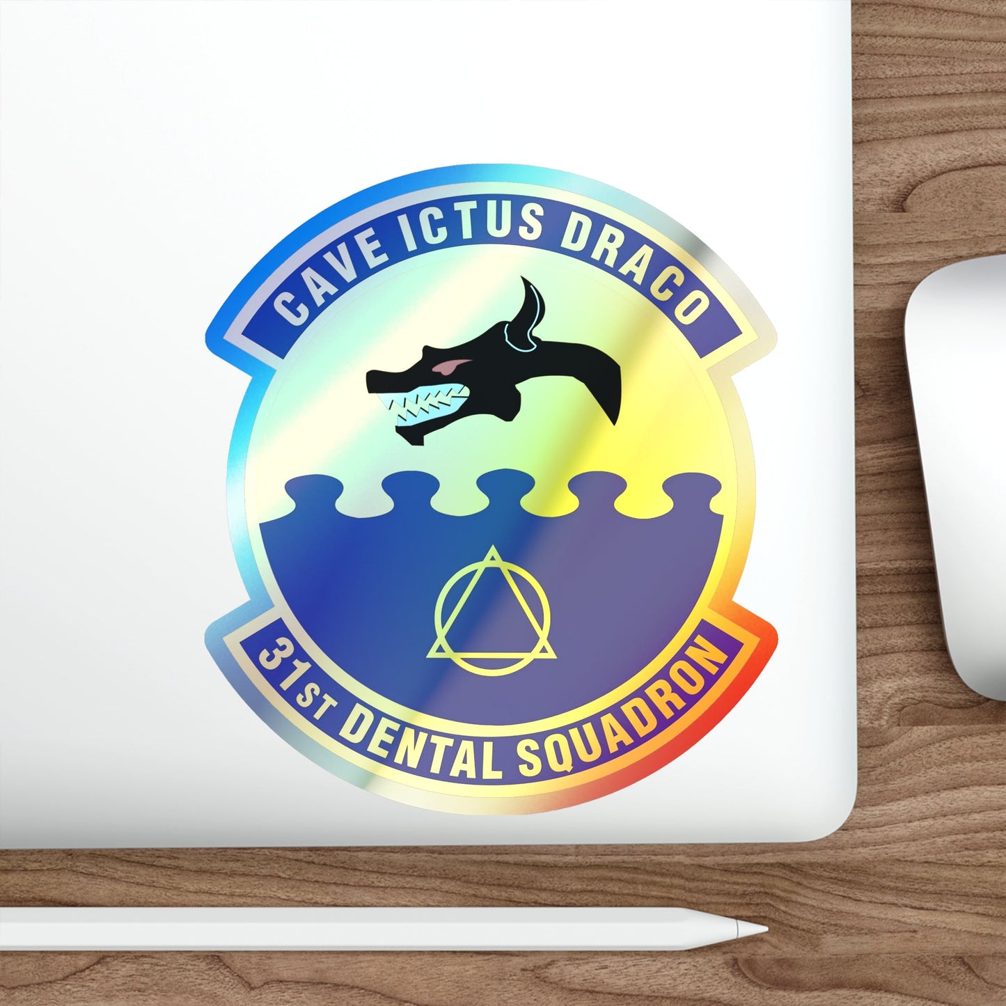 31st Dental Squadron (U.S. Air Force) Holographic STICKER Die-Cut Vinyl Decal-The Sticker Space