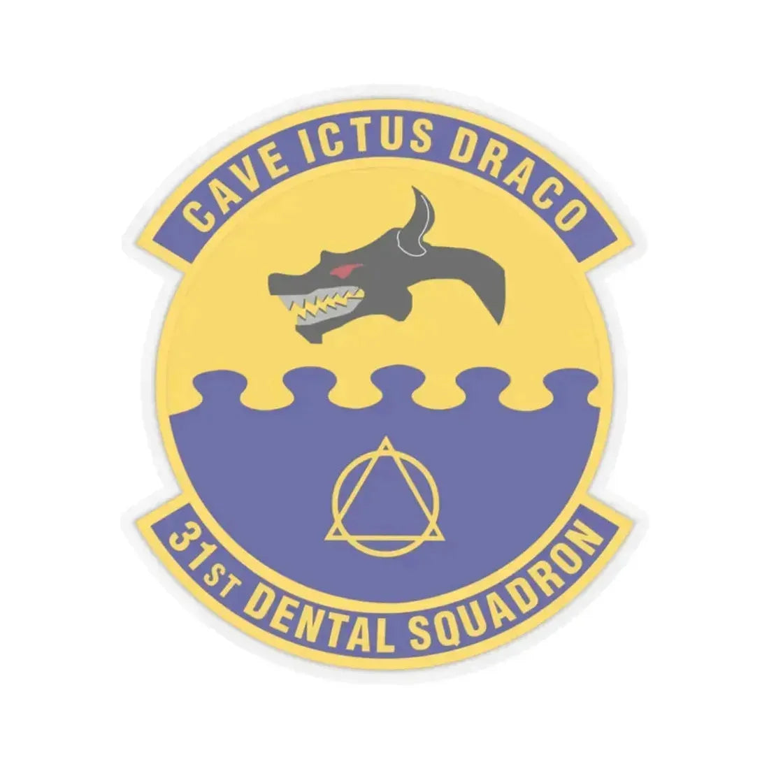 31st Dental Squadron (U.S. Air Force) STICKER Vinyl Kiss-Cut Decal 2 Inch Transparent - The Sticker Space