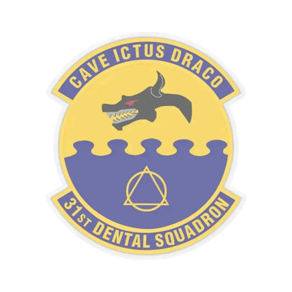 31st Dental Squadron (U.S. Air Force) STICKER Vinyl Kiss-Cut Decal 2 Inch Transparent - The Sticker Space
