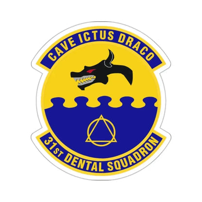 31st Dental Squadron (U.S. Air Force) STICKER Vinyl Kiss-Cut Decal 2 Inch White - The Sticker Space