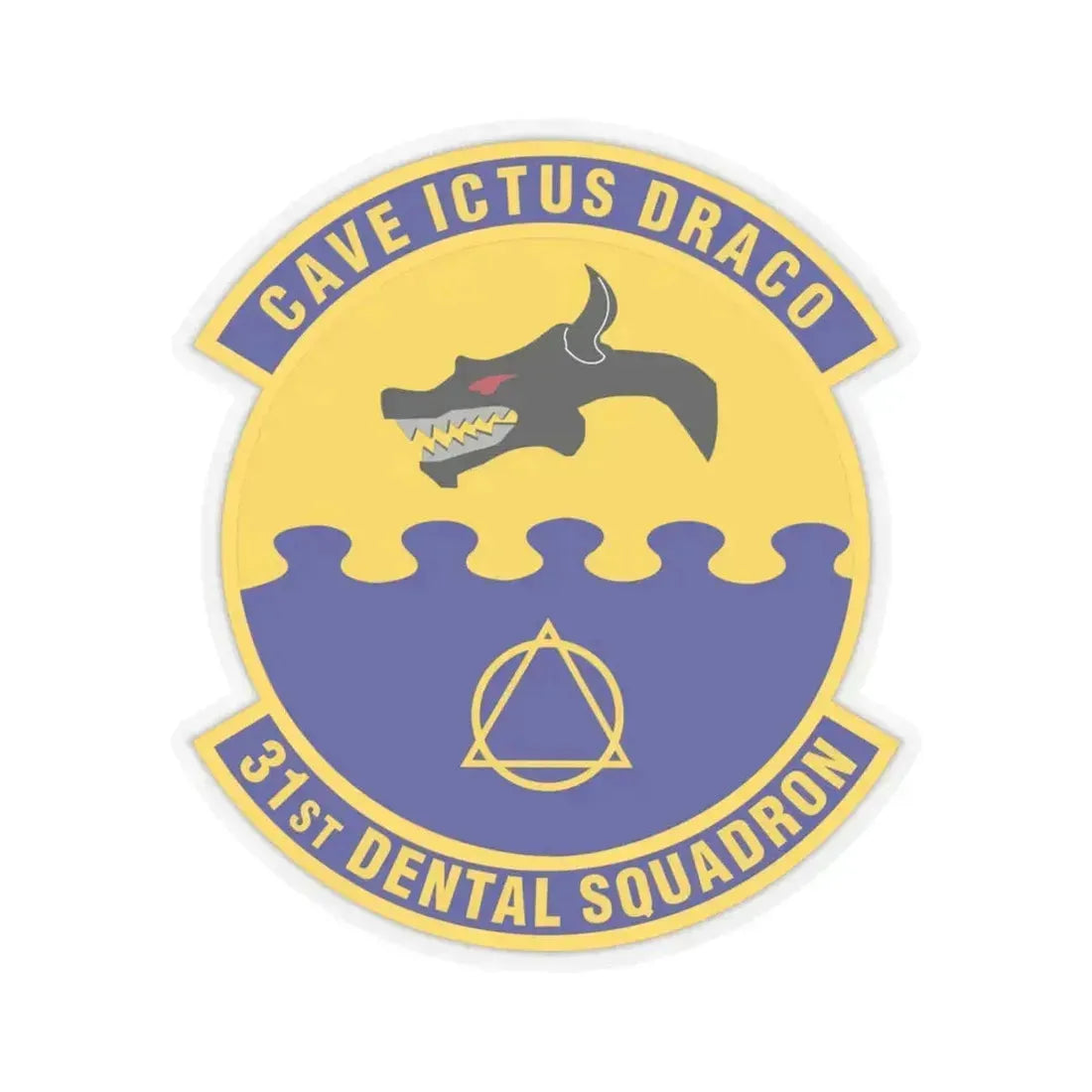 31st Dental Squadron (U.S. Air Force) STICKER Vinyl Kiss-Cut Decal 4 Inch Transparent - The Sticker Space