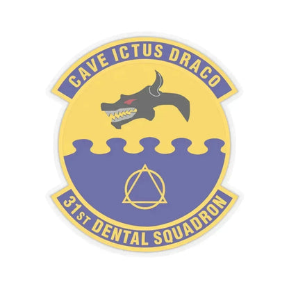 31st Dental Squadron (U.S. Air Force) STICKER Vinyl Kiss-Cut Decal 4 Inch Transparent - The Sticker Space