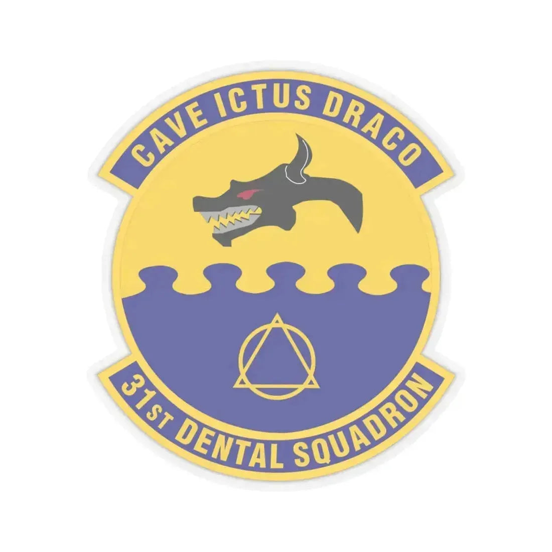 31st Dental Squadron (U.S. Air Force) STICKER Vinyl Kiss-Cut Decal 6 Inch Transparent - The Sticker Space