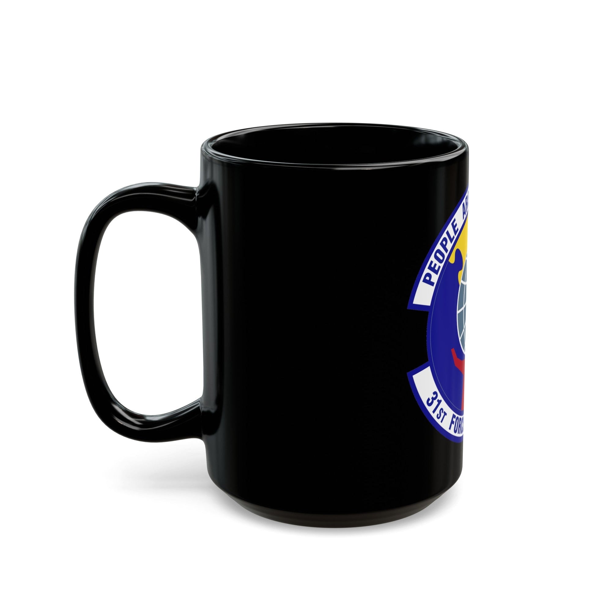 31st Force Support Squadron (U.S. Air Force) Black Coffee Mug-The Sticker Space