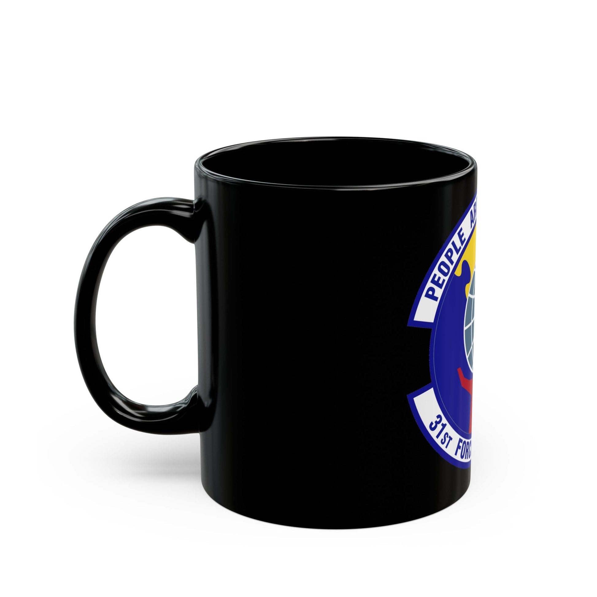 31st Force Support Squadron (U.S. Air Force) Black Coffee Mug-The Sticker Space