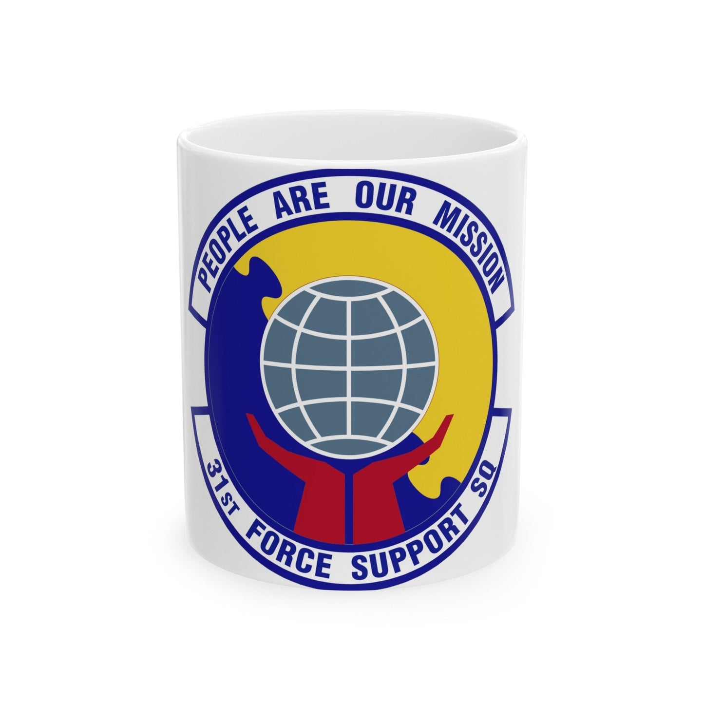 31st Force Support Squadron (U.S. Air Force) White Coffee Mug-11oz-The Sticker Space
