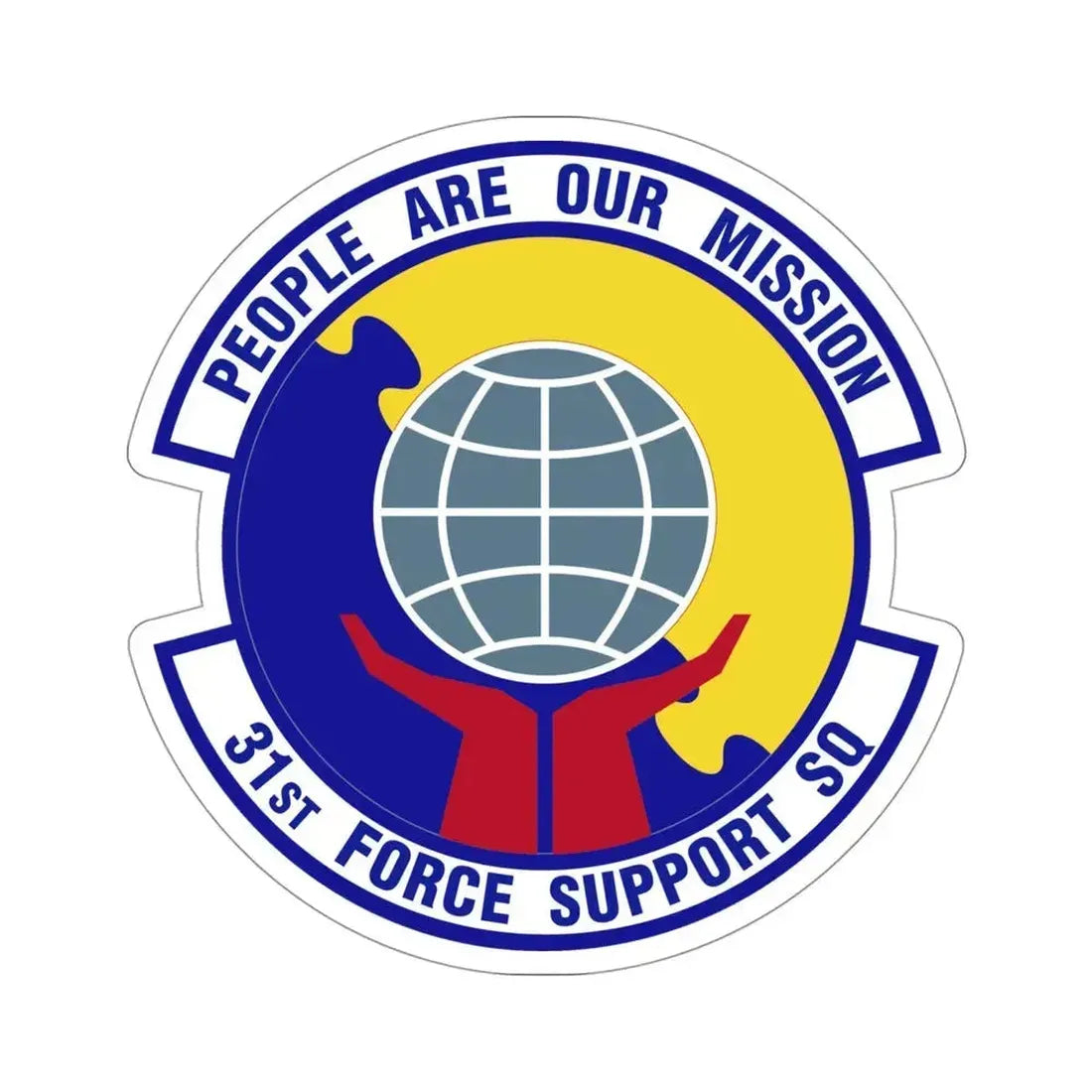 31st Force Support Squadron (U.S. Air Force) STICKER Vinyl Die-Cut Decal 4 Inch - The Sticker Space
