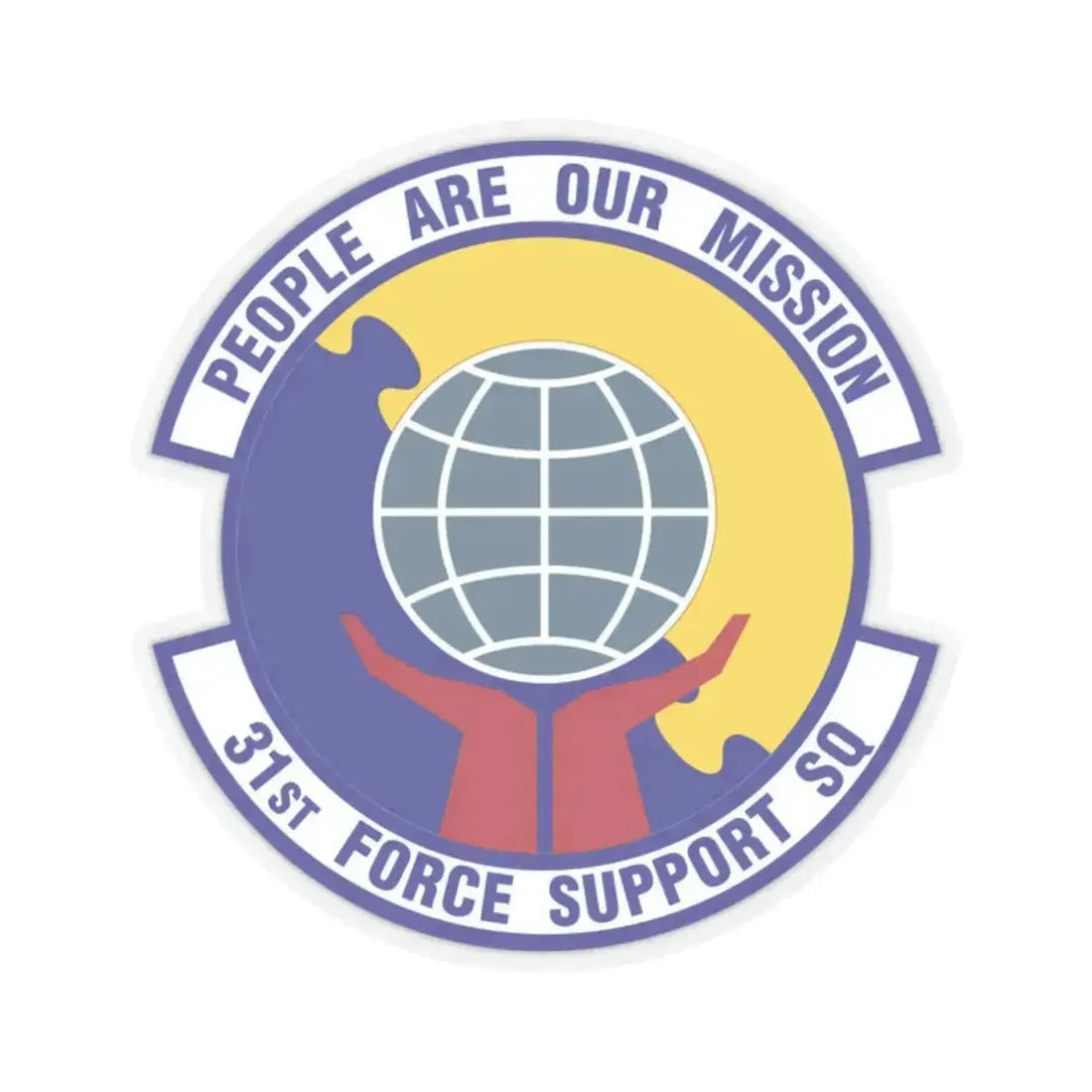 31st Force Support Squadron (U.S. Air Force) STICKER Vinyl Kiss-Cut Decal 2 Inch Transparent - The Sticker Space