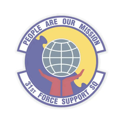 31st Force Support Squadron (U.S. Air Force) STICKER Vinyl Kiss-Cut Decal 2 Inch Transparent - The Sticker Space