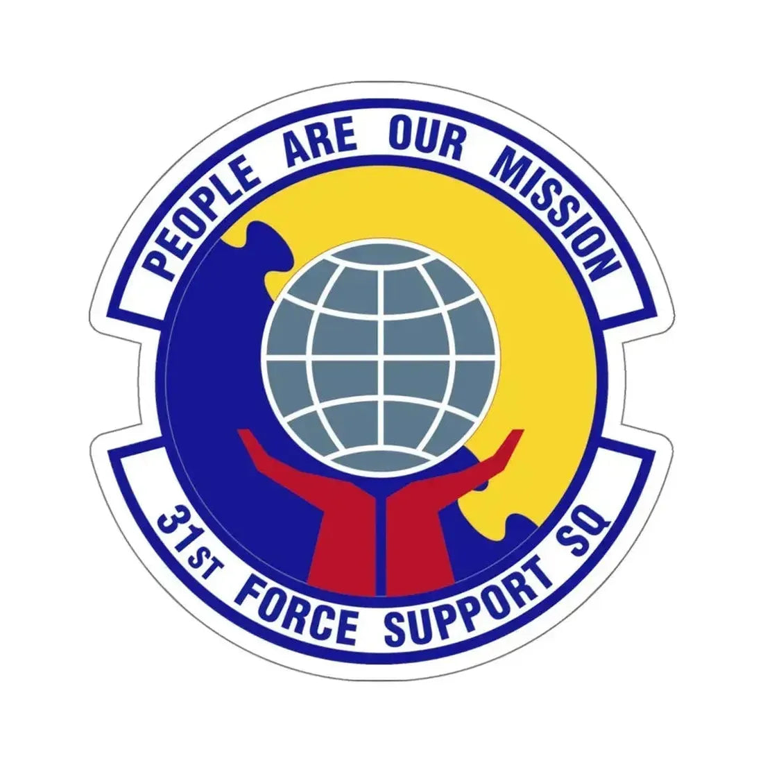 31st Force Support Squadron (U.S. Air Force) STICKER Vinyl Kiss-Cut Decal 6 Inch White - The Sticker Space