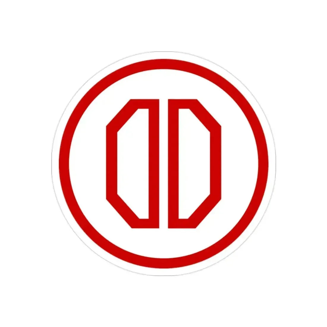 31st ID SSI (U.S. Army) REVERSE PRINT Transparent Die-Cut STICKER 2 Inch Die-Cut Transparent - The Sticker Space