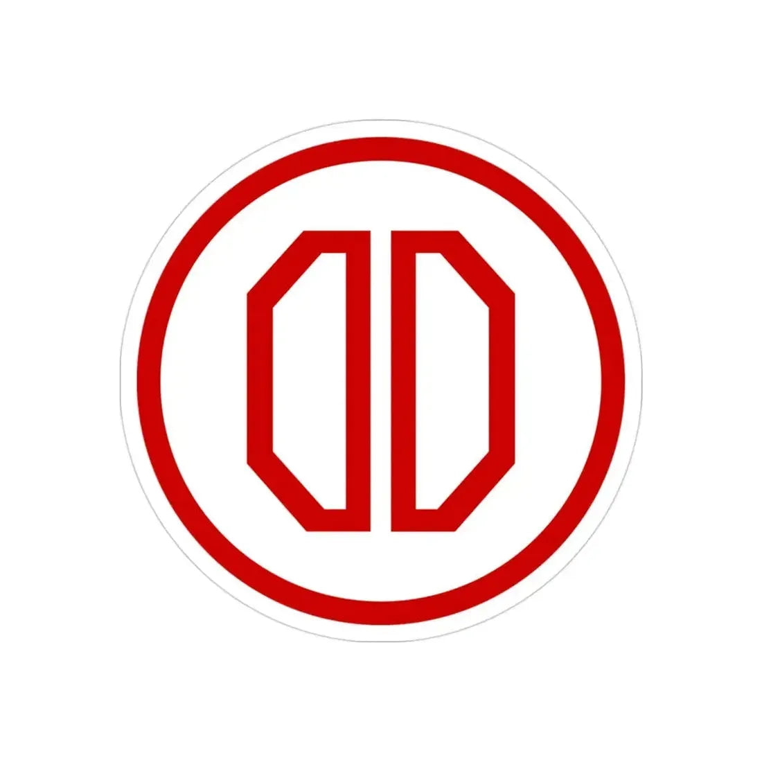 31st ID SSI (U.S. Army) REVERSE PRINT Transparent Die-Cut STICKER 3 Inch Die-Cut Transparent - The Sticker Space