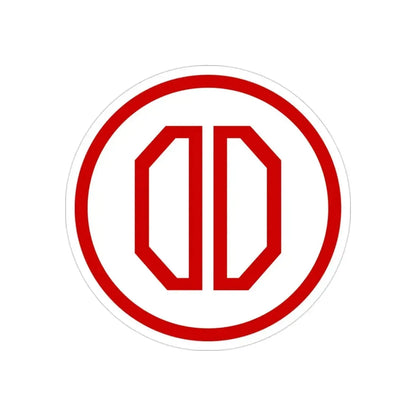 31st ID SSI (U.S. Army) REVERSE PRINT Transparent Die-Cut STICKER 3 Inch Die-Cut Transparent - The Sticker Space