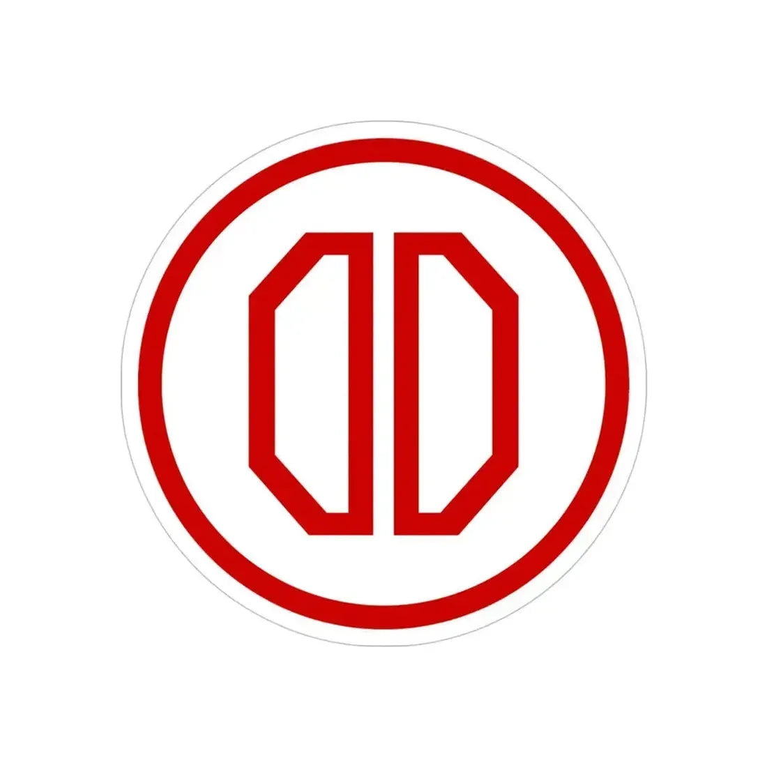 31st ID SSI (U.S. Army) REVERSE PRINT Transparent Die-Cut STICKER 4 Inch Die-Cut Transparent - The Sticker Space