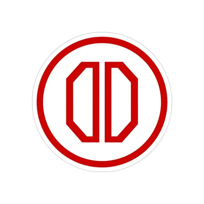 31st ID SSI (U.S. Army) REVERSE PRINT Transparent Die-Cut STICKER 4 Inch Die-Cut Transparent - The Sticker Space