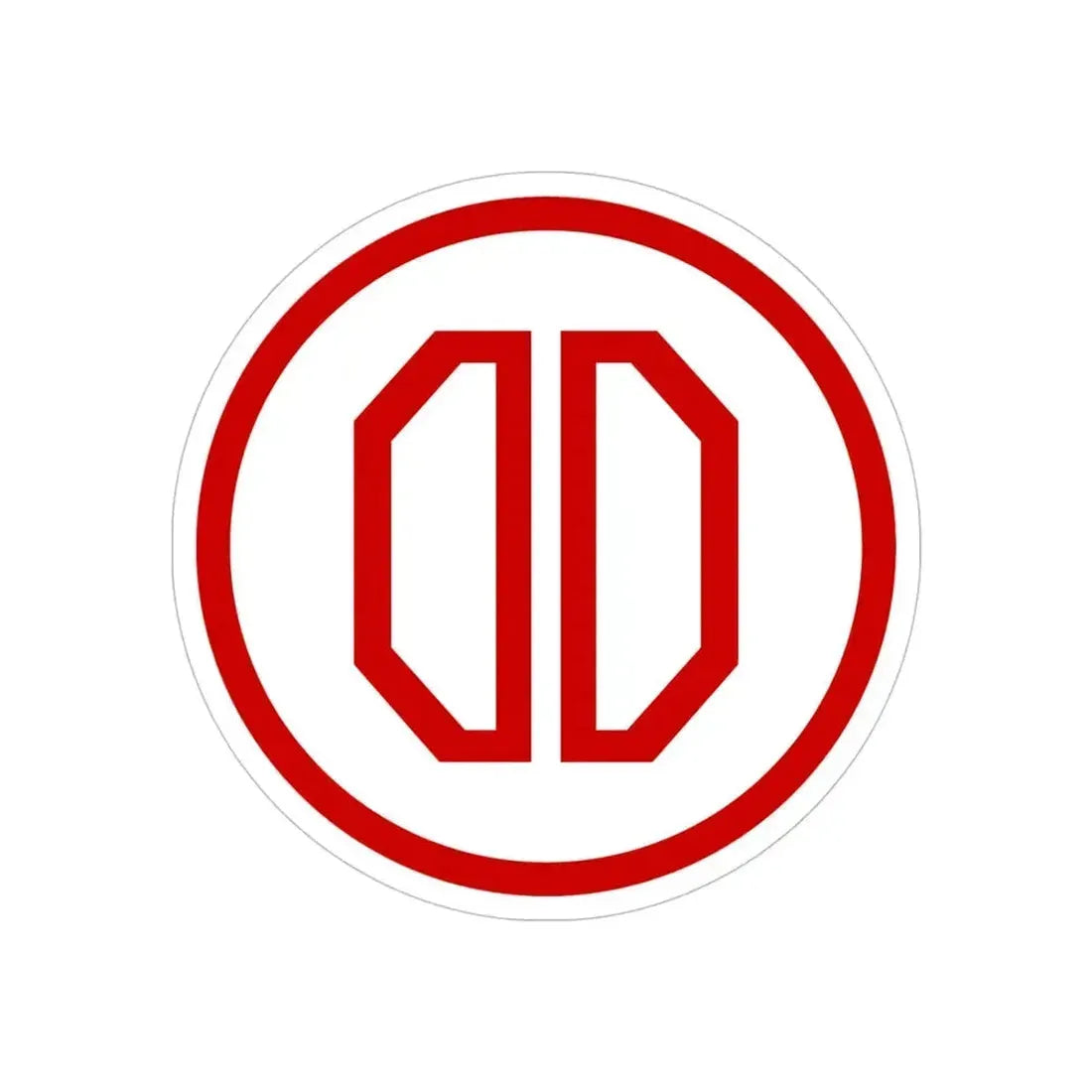 31st ID SSI (U.S. Army) REVERSE PRINT Transparent Die-Cut STICKER 5 Inch Die-Cut Transparent - The Sticker Space