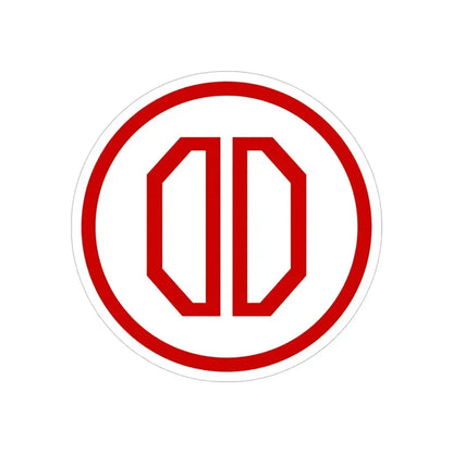 31st ID SSI (U.S. Army) REVERSE PRINT Transparent Die-Cut STICKER 5 Inch Die-Cut Transparent - The Sticker Space