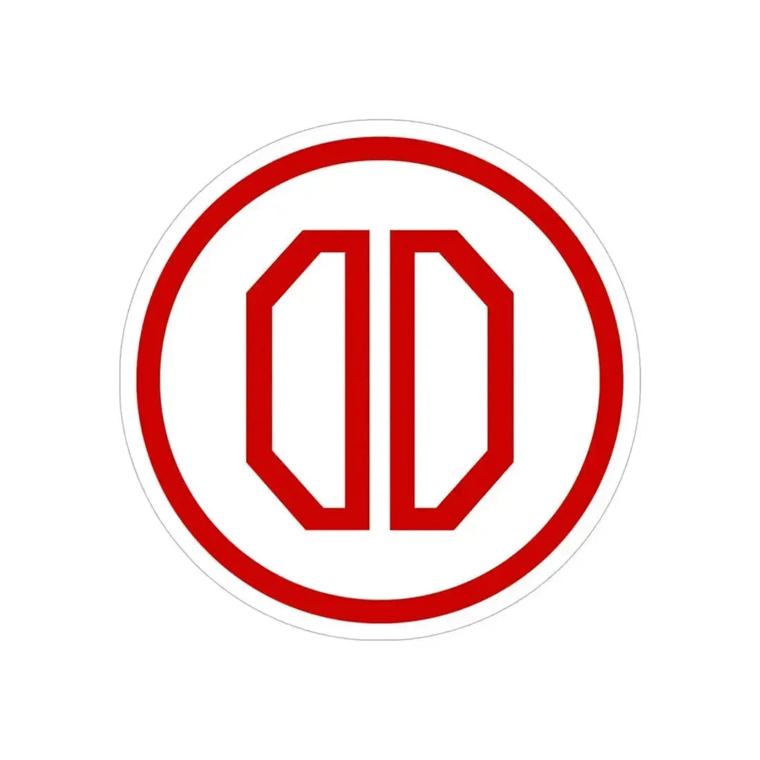 31st ID SSI (U.S. Army) REVERSE PRINT Transparent Die-Cut STICKER 6 Inch Die-Cut Transparent - The Sticker Space