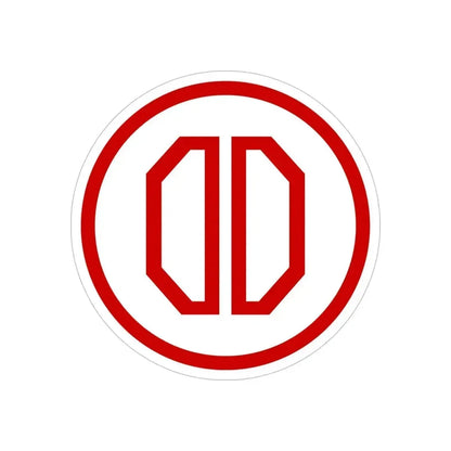 31st ID SSI (U.S. Army) REVERSE PRINT Transparent Die-Cut STICKER 6 Inch Die-Cut Transparent - The Sticker Space