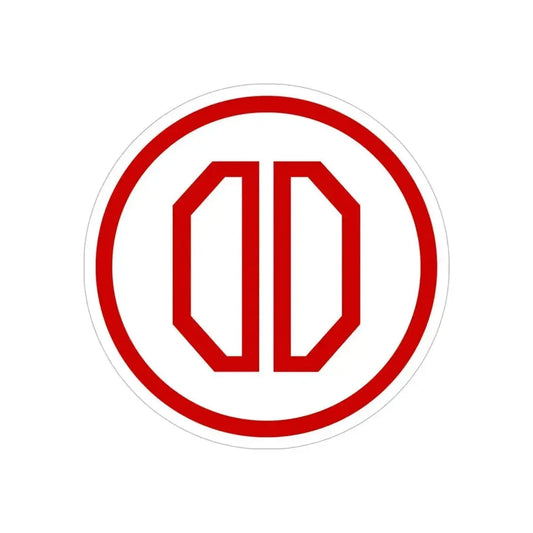 31st ID SSI (U.S. Army) REVERSE PRINT Transparent Die-Cut STICKER 6 Inch Die-Cut Transparent - The Sticker Space