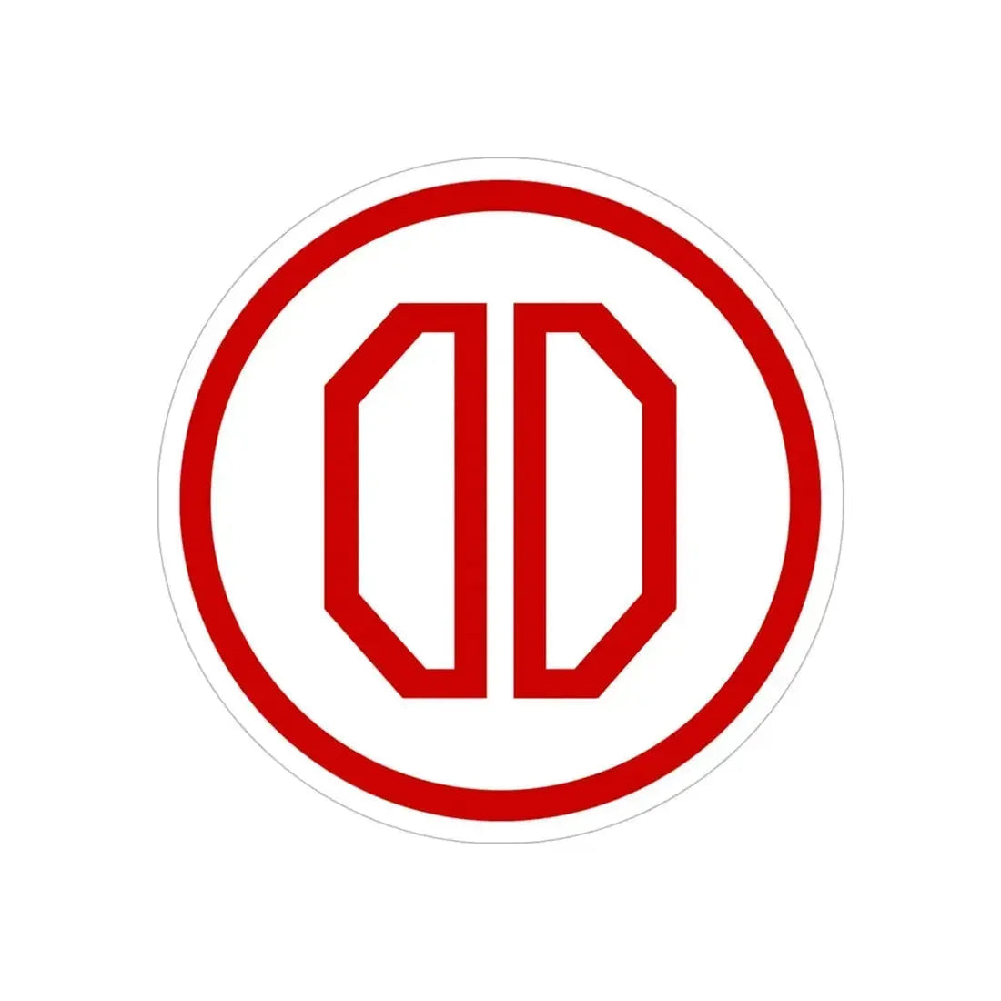 31st ID SSI (U.S. Army) REVERSE PRINT Transparent Die-Cut STICKER - The Sticker Space