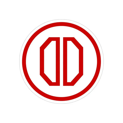 31st ID SSI (U.S. Army) REVERSE PRINT Transparent Die-Cut STICKER - The Sticker Space