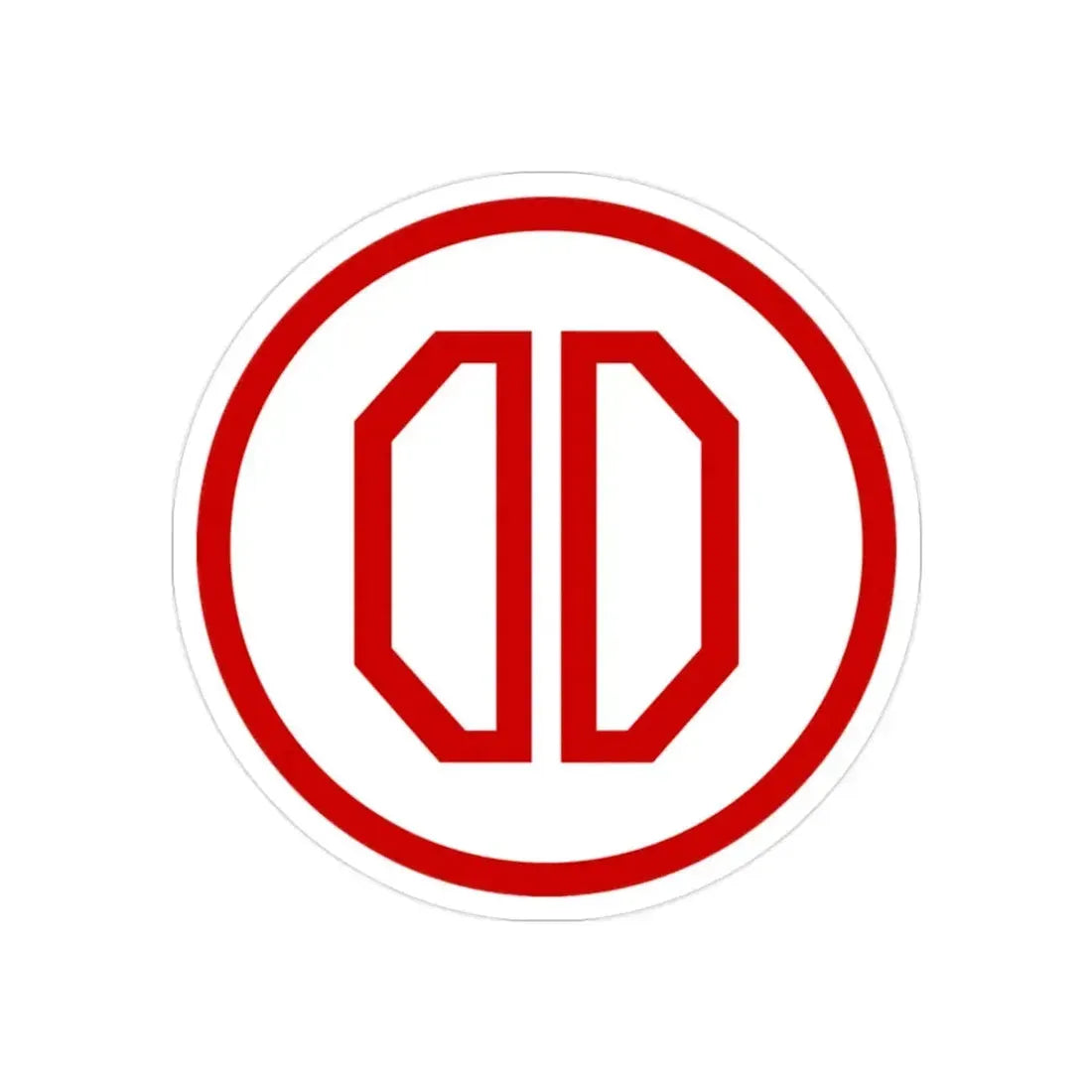 31st ID SSI (U.S. Army) REVERSE PRINT Transparent Die-Cut STICKER - The Sticker Space