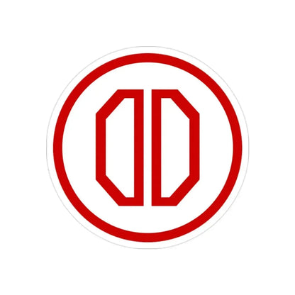 31st ID SSI (U.S. Army) REVERSE PRINT Transparent Die-Cut STICKER - The Sticker Space