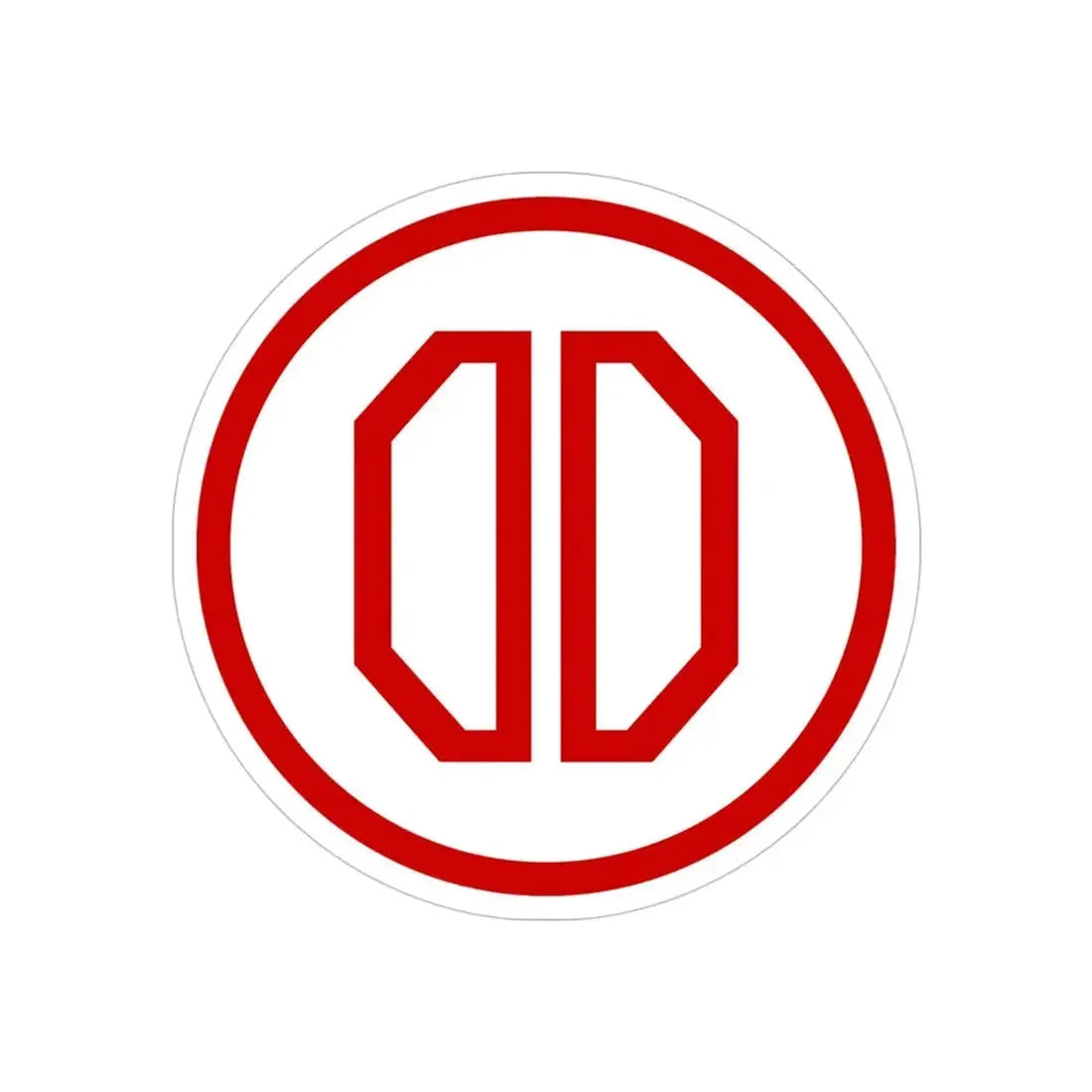 31st ID SSI (U.S. Army) REVERSE PRINT Transparent Die-Cut STICKER - The Sticker Space