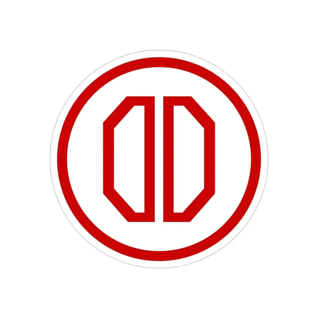 31st ID SSI (U.S. Army) REVERSE PRINT Transparent Die-Cut STICKER - The Sticker Space