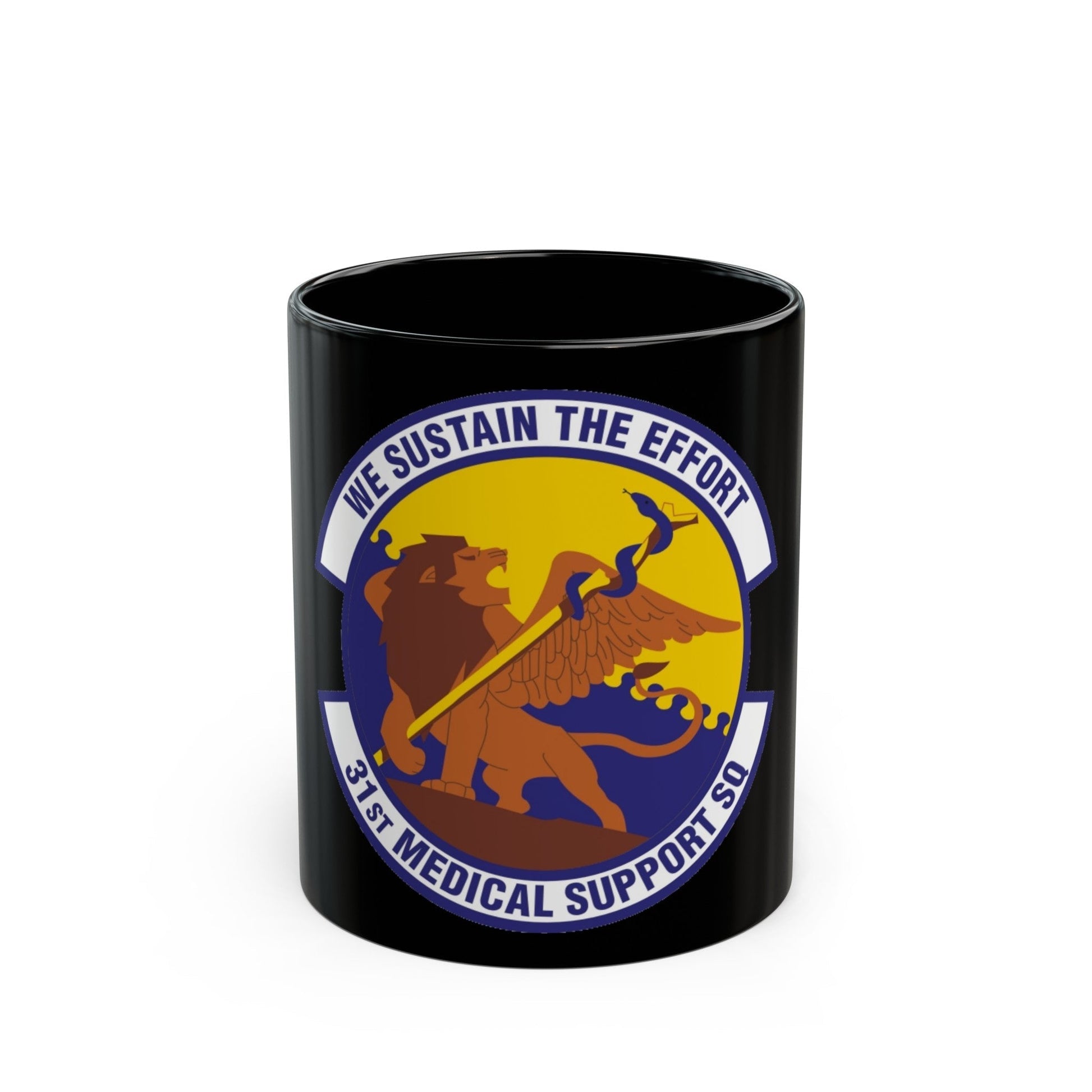 31st Medical Support Squadron (U.S. Air Force) Black Coffee Mug-11oz-The Sticker Space