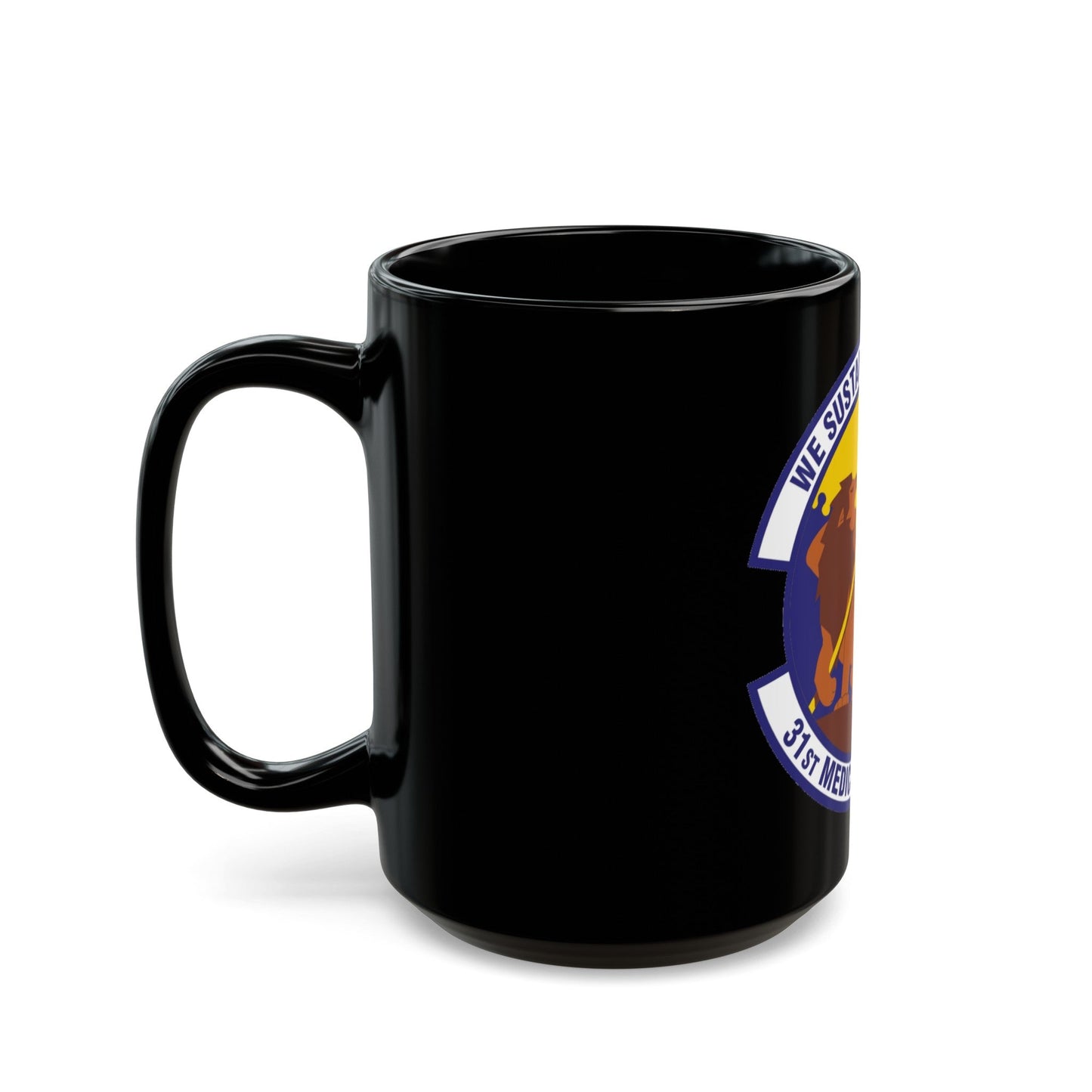 31st Medical Support Squadron (U.S. Air Force) Black Coffee Mug-The Sticker Space