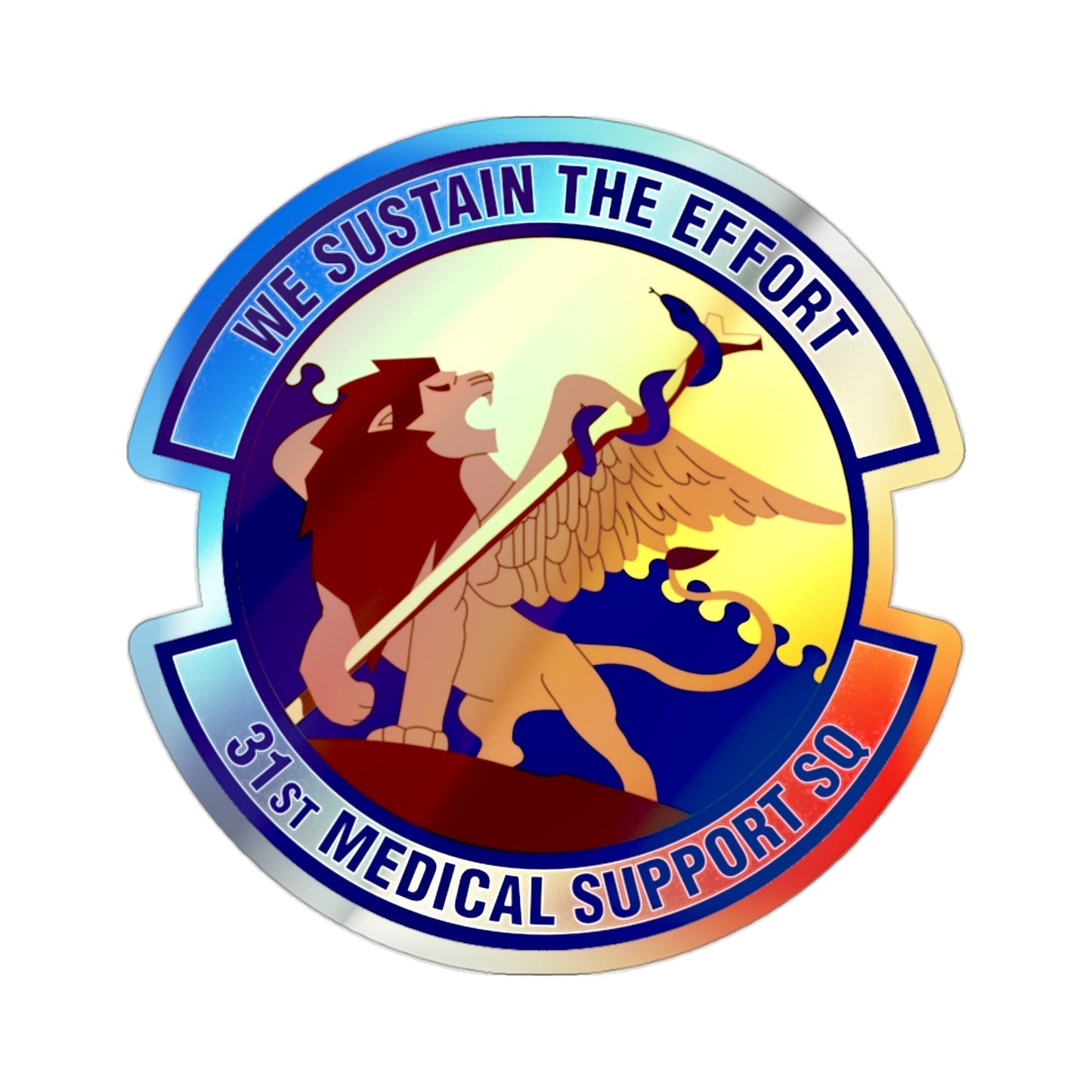 31st Medical Support Squadron (U.S. Air Force) Holographic STICKER Die-Cut Vinyl Decal-2 Inch-The Sticker Space