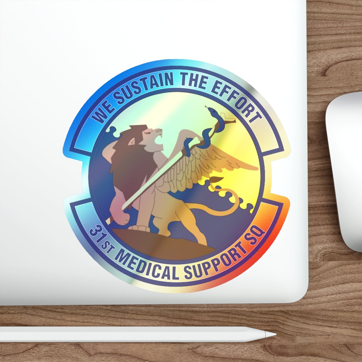 31st Medical Support Squadron (U.S. Air Force) Holographic STICKER Die-Cut Vinyl Decal-The Sticker Space