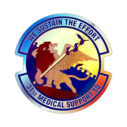 31st Medical Support Squadron (U.S. Air Force) Holographic STICKER Die-Cut Vinyl Decal 4 Inch Holographic - The Sticker Space