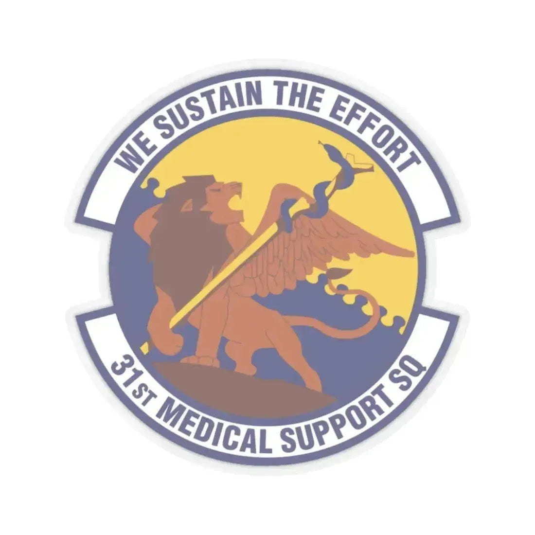 31st Medical Support Squadron (U.S. Air Force) STICKER Vinyl Kiss-Cut Decal 4 Inch Transparent - The Sticker Space