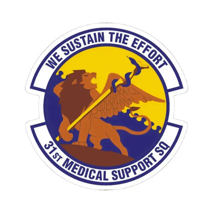 31st Medical Support Squadron (U.S. Air Force) STICKER Vinyl Kiss-Cut Decal 4 Inch White - The Sticker Space
