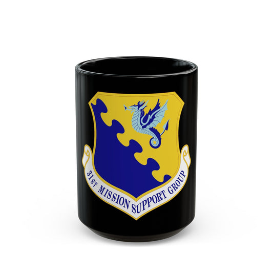 31st Mission Support Group (U.S. Air Force) Black Coffee Mug-15oz-The Sticker Space