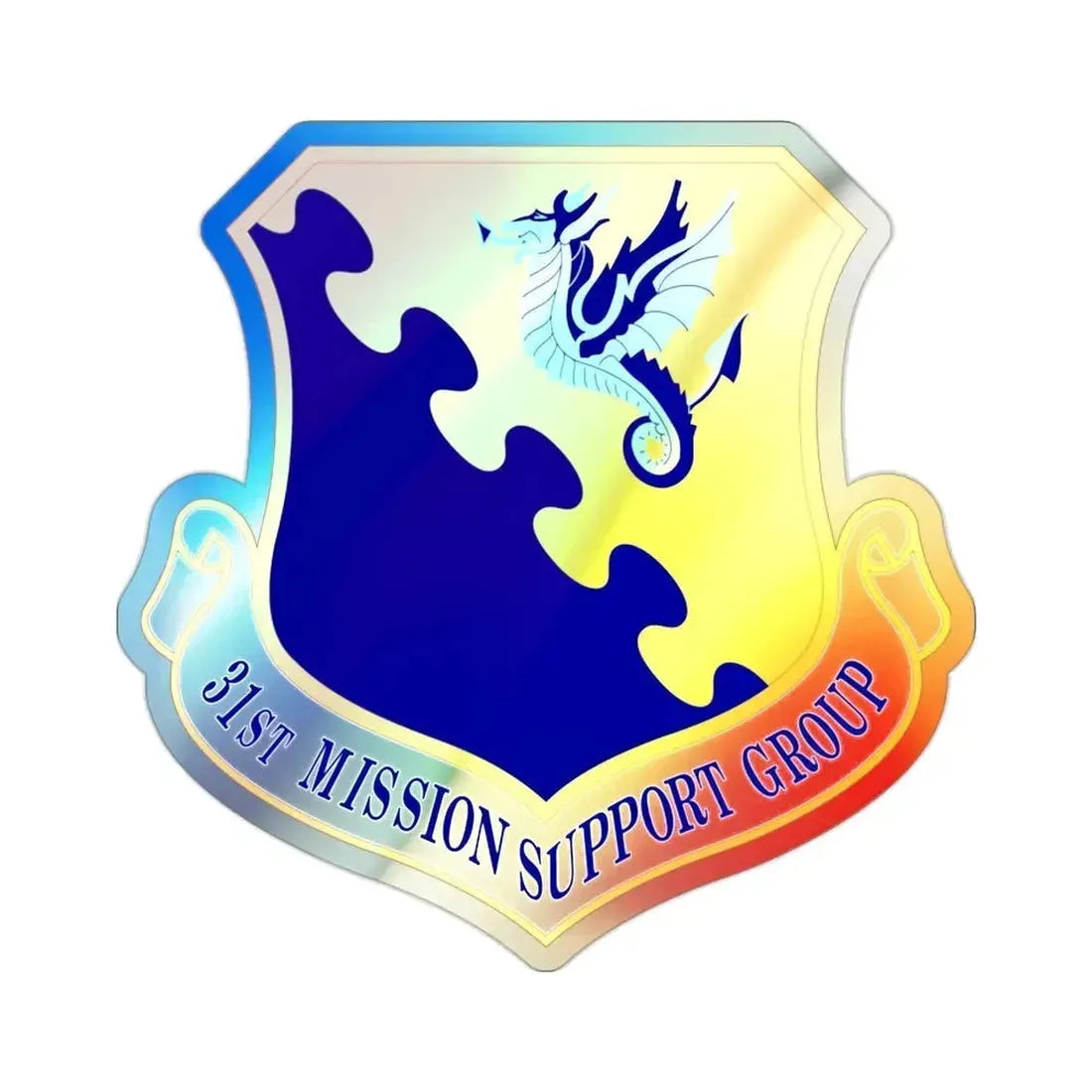 31st Mission Support Group (U.S. Air Force) Holographic STICKER Die-Cut Vinyl Decal 2 Inch Holographic - The Sticker Space