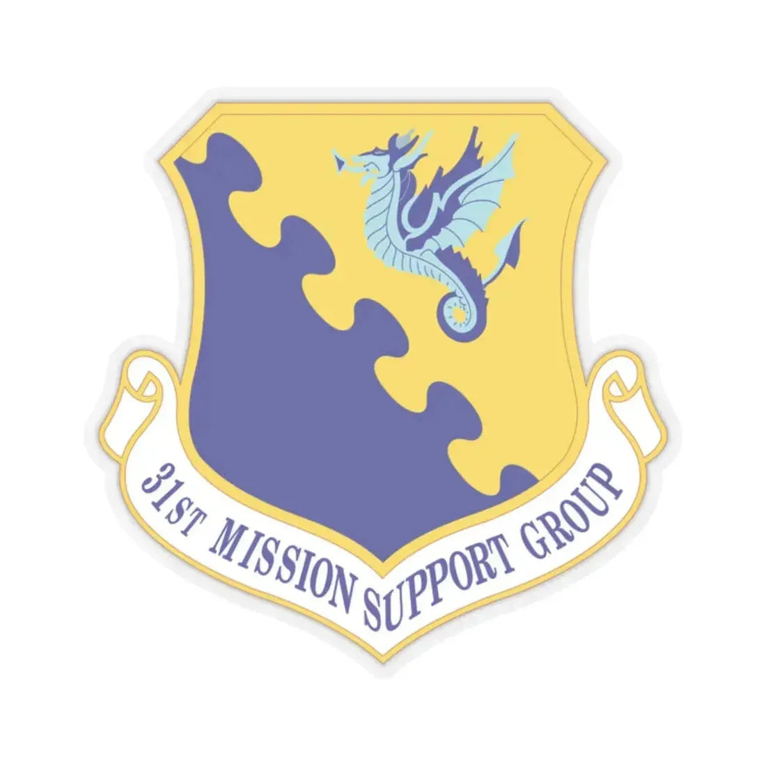 31st Mission Support Group (U.S. Air Force) STICKER Vinyl Kiss-Cut Decal 2 Inch Transparent - The Sticker Space
