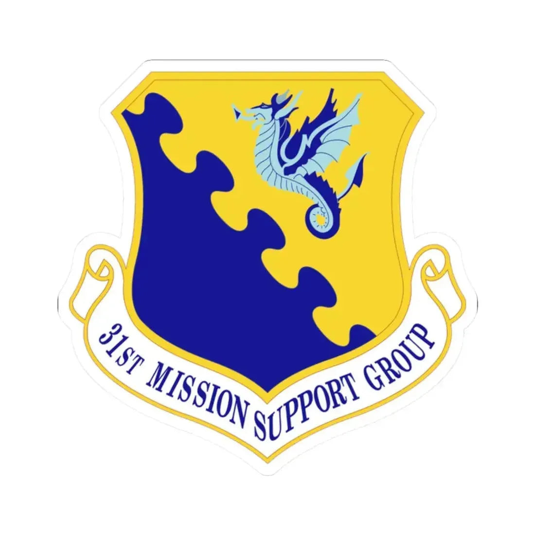 31st Mission Support Group (U.S. Air Force) STICKER Vinyl Kiss-Cut Decal 2 Inch White - The Sticker Space